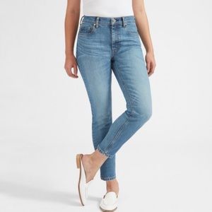 everlane skinny high rise raw hem jeans size 27 J1